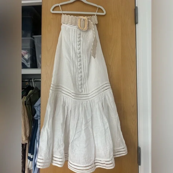 Zimmermann skirt with raffia belt - Picture 1 of 10